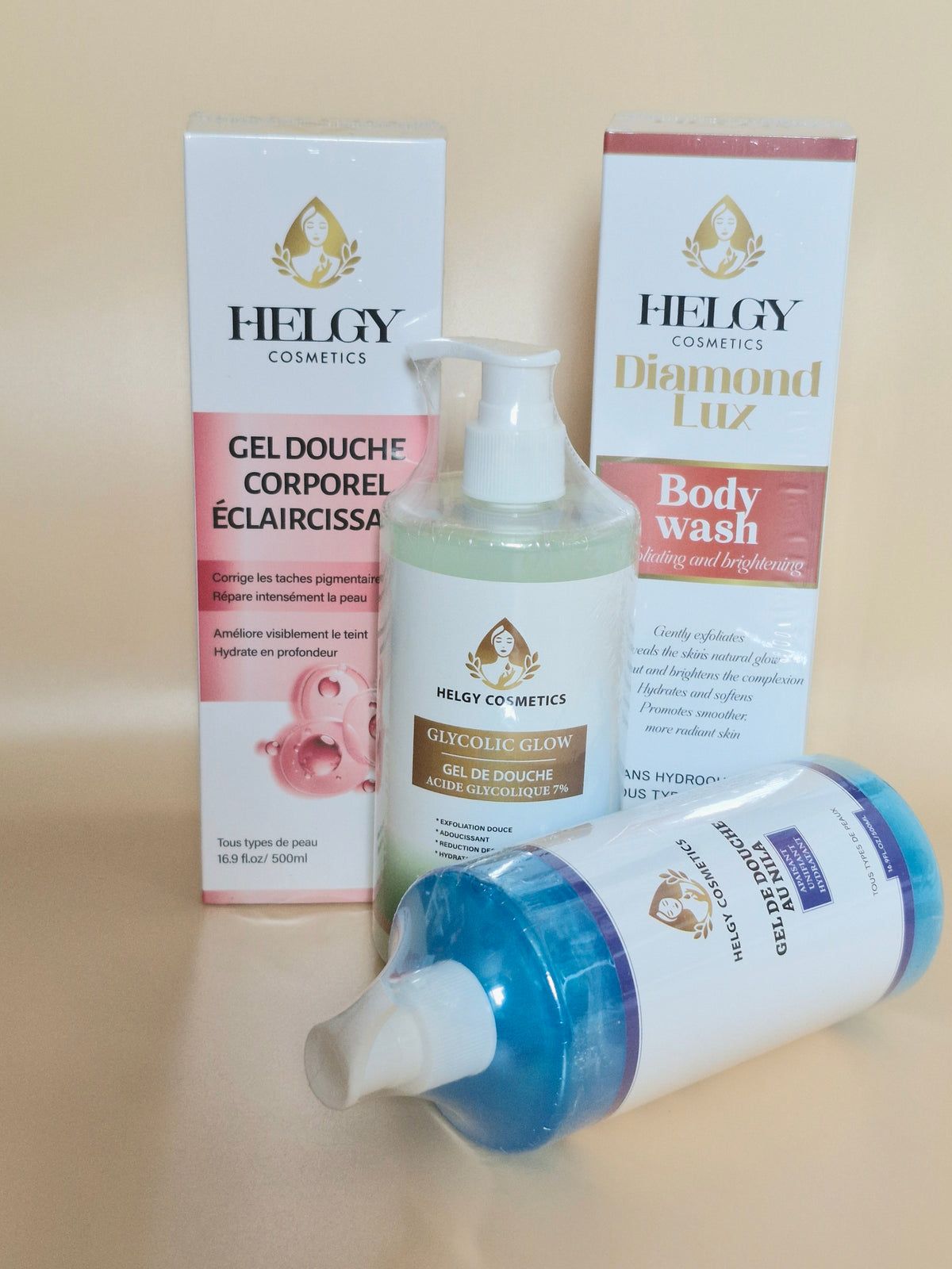 Pack 4 Gels Douche Éclat &amp; Soin - Helgy Cosmetics