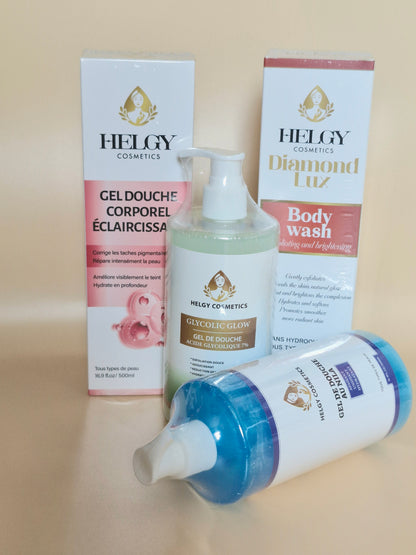 Pack 4 Gels Douche Éclat &amp; Soin - Helgy Cosmetics