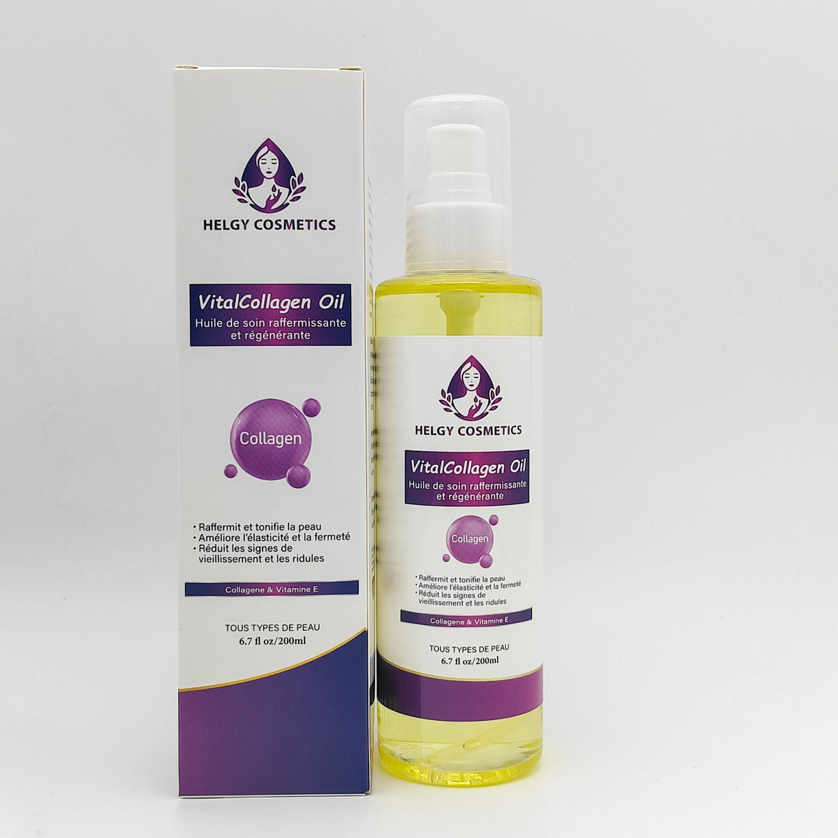 VitalCollagen Oil – Huile de Soin Raffermissante et Régénérante | Collagène et Bave d'Escargot - Helgy Cosmetics