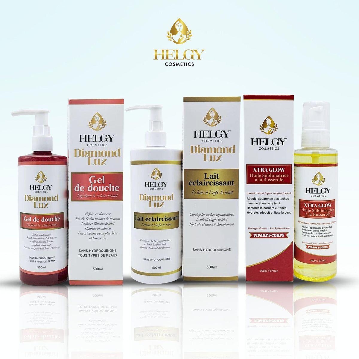 Trio Corporel Éclaircissant – Routine Éclat & Uniformité - Hyperpigmentation - Helgy Cosmetics