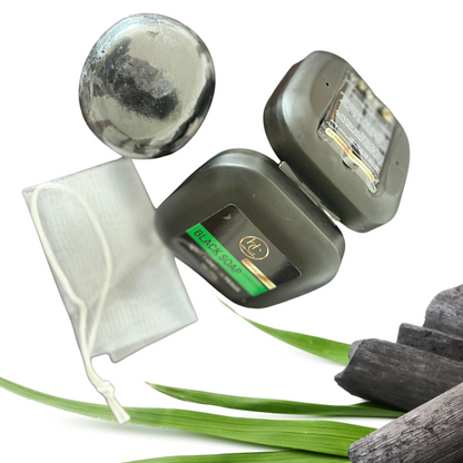 Savon Noir au Charbon de Bambou - Helgy Cosmetics