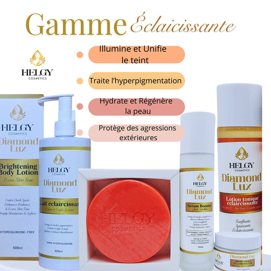 Gamme Éclaircissante Diamond Lux | 5 Produits Gamme de base - Helgy Cosmetics