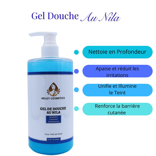 Gel Douche à la Poudre de Nila | Répare et Apaise - Helgy Cosmetics