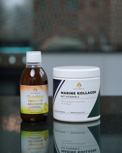 DUO ÉCLAT ULTIME: Collagene Marin Hydrolysé & Glutathion liposomal - Helgy Cosmetics
