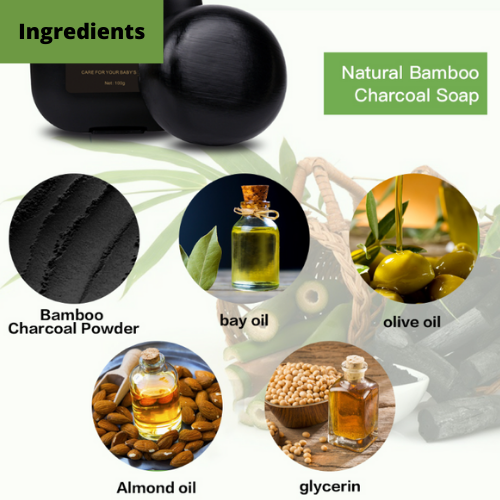 Savon Noir au Charbon de Bambou - Helgy Cosmetics
