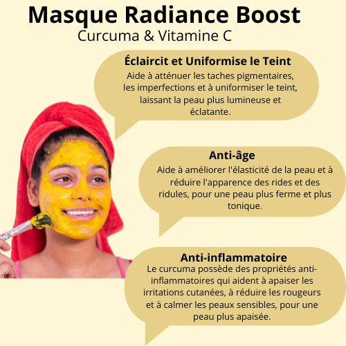 Masque Visage Radiance Boost | Curcuma & Vitamine C - Helgy Cosmetics