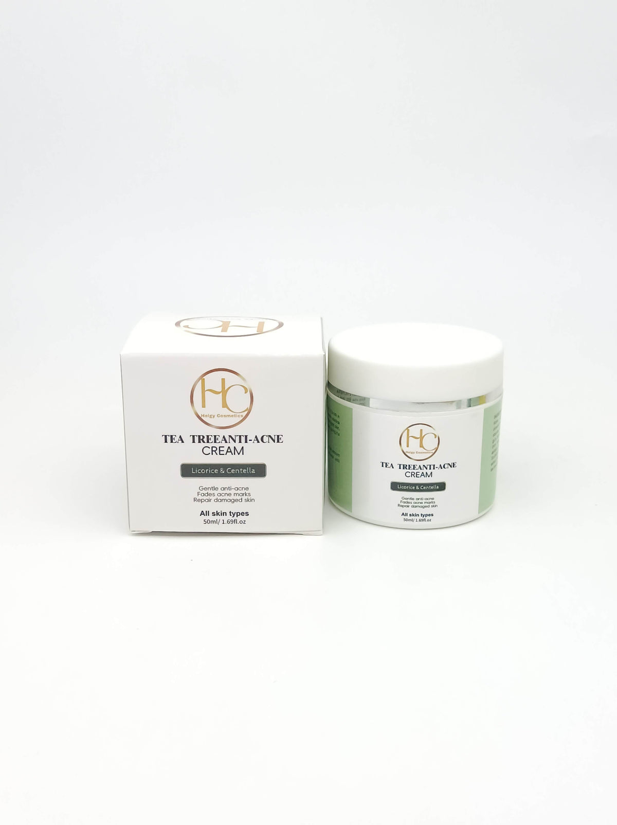 Crème Visage anti-acné à l'arbre à thé 50ml - Helgy Cosmetics